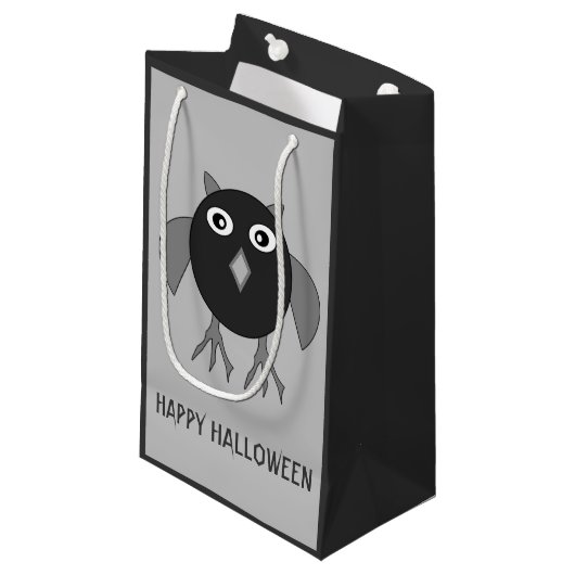 Griezelige Halloween-uil cadeautas (Voorkant Gekanteld)