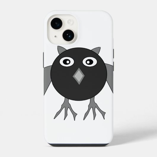 Griezelige Halloween Uil iPhone Hoesje (Achterkant)