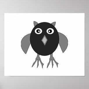 Griezelige Halloween Uil Poster