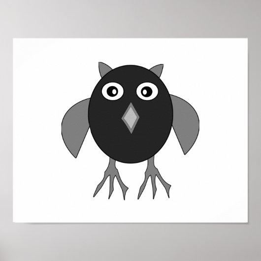 Griezelige Halloween Uil Poster (Voorkant)