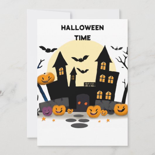 Griezelige Halloween uitnodiging (Voorkant)
