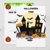 Griezelige Halloween uitnodiging (Voorkant / Achterkant)