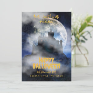 Griezelige Halloween uitnodiging, Boo Halloween-fe Kaart