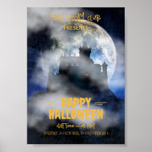 Griezelige Halloween uitnodiging, Boo Halloween-fe Poster