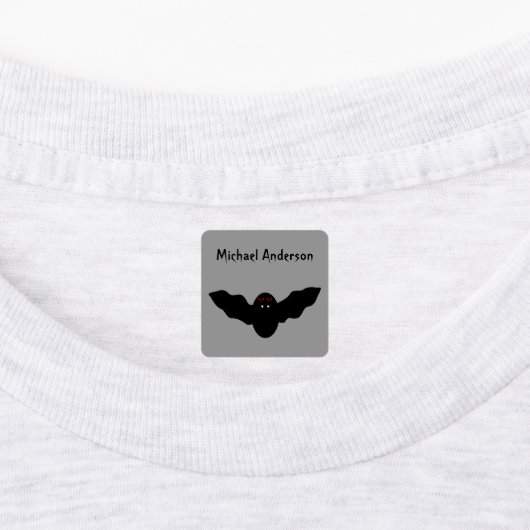 Griezelige Halloween Vampier Vleermuis Aangepaste Labels (Aangebracht)