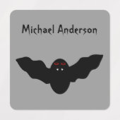 Griezelige Halloween Vampier Vleermuis Aangepaste Labels (Design 1)