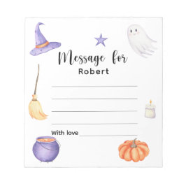 Griezelige halloween verjaardag tijd capsule beric notitieblok