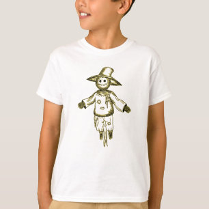 Griezelige Halloween-vogelverschrikker vintage gou T-shirt