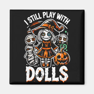 Griezelige halloween voodoo pop voor horror fans  magneet