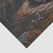 Griezelige Halloween-vuurtoren-scène voor decoupag Tissuepapier (Detail)