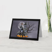 griezelige halloween wenskaart kaart (Voorkant)