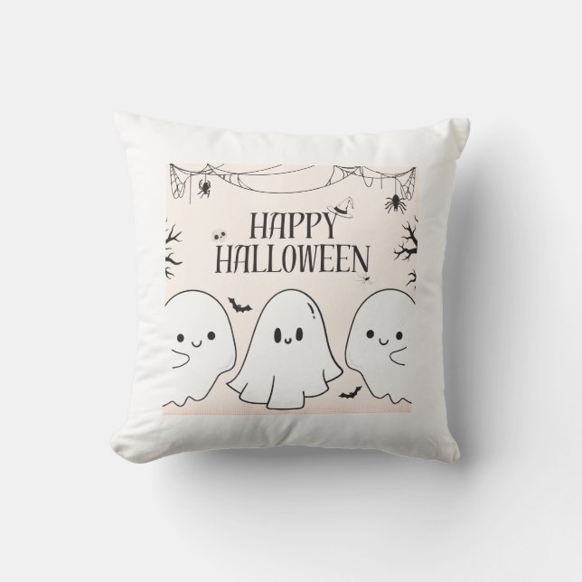 Griezelige Halloween Worp Kussen (Voorkant)