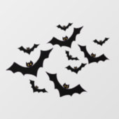 Griezelige Halloween Zwarte Vleermuizen Raamsticker (Vel)