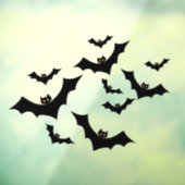 Griezelige Halloween Zwarte Vleermuizen Raamsticker (Vel 3)