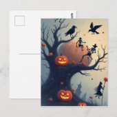 Griezelige Halloweenboom Briefkaart (Voorkant / Achterkant)