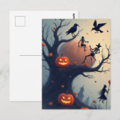 Griezelige Halloweenboom Briefkaart (Voorkant / Achterkant)