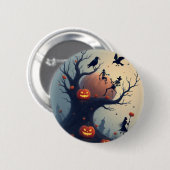 Griezelige Halloweenboom Ronde Button 5,7 Cm (Voorkant /achterkant)