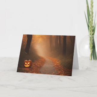 Griezelige Halloweenbossen Bedankkaart