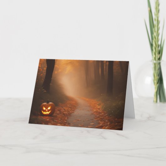 Griezelige Halloweenbossen Bedankkaart (Voorkant)