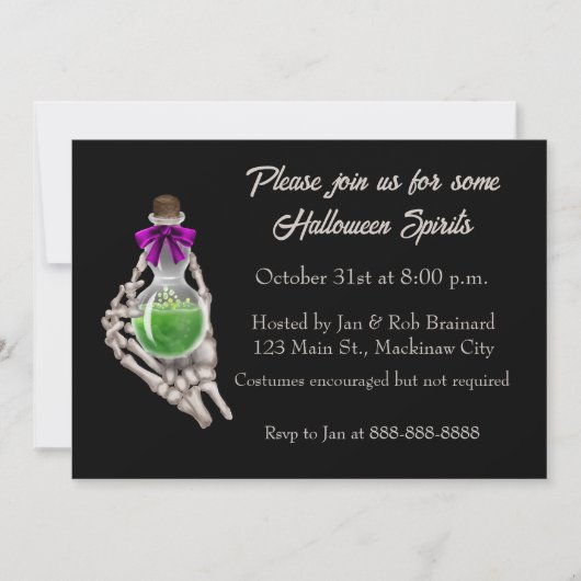 Griezelige Halloweenfeest Uitnodiging (Voorkant)