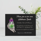 Griezelige Halloweenfeest Uitnodiging (Staand voorkant)