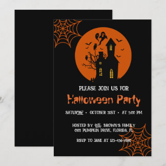 Griezelige Halloweenfeest Uitnodiging voor een Spo