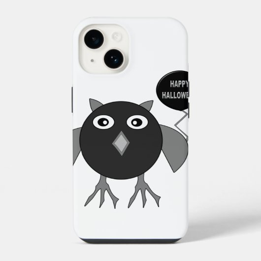 Griezelige Halloweenfeestuil iPhone Hoesje (Achterkant)