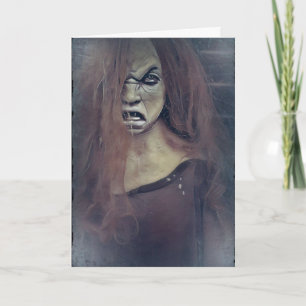 Griezelige Halloweenkaart Kaart