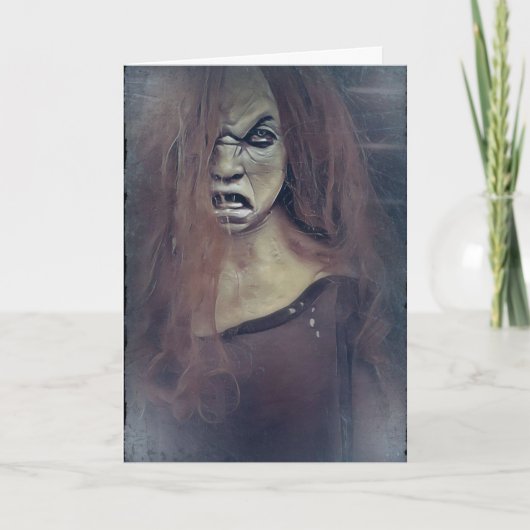 Griezelige Halloweenkaart Kaart (Voorkant)