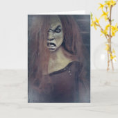 Griezelige Halloweenkaart Kaart (Gele Bloem)