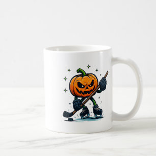 Griezelige Halloweenpompoen laat hockeyvaardighede Koffiemok