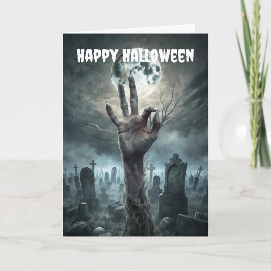Griezelige Hand Feestdagen Kaart (Voorkant)