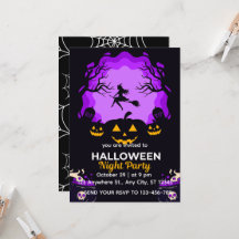 Griezelige Hek Halloween Nacht Feest Uitnodiging