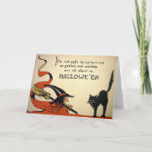  griezelige heks Halloween Kaart (Voorkant)