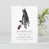 Griezelige heks hand | Modern Halloween Party Kaart (Staand voorkant)