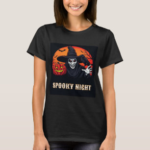 Griezelige Heks Met Pompoen En Kraai Magie 🎃 T-shirt