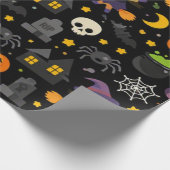 Griezelige Heks & Spin Halloween Cadeaupapier (Hoek)