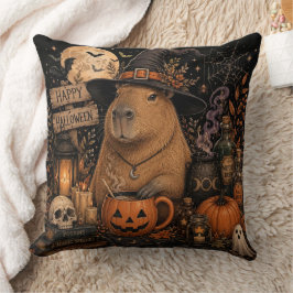 Griezelige Heksen Capybara Halloween Kussen