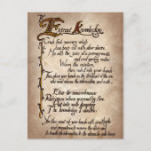 griezelige heksen spreuk Halloween Vakantie Ansich Feestdagenkaart (Voorkant)