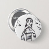 griezelige herfst ronde button 5,7 cm (Voorkant /achterkant)