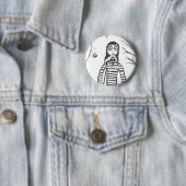 griezelige herfst ronde button 5,7 cm (In situ)