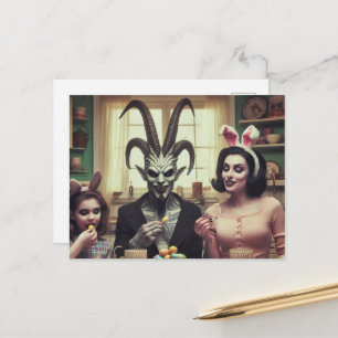 Griezelige horror aan het Pasenbanket Briefkaart