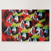 griezelige horror clown legpuzzel (Horizontaal)