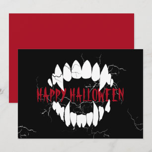 Griezelige horror dracula tanden halloween  feestdagenkaart