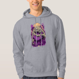 Griezelige Horror Kunst Paarse Monster Grafische H Hoodie