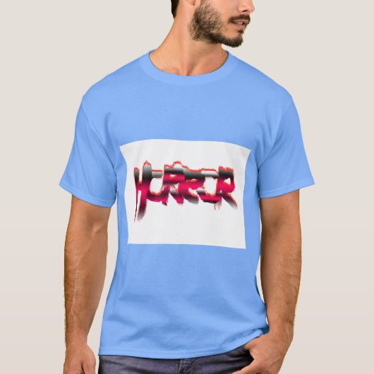 Griezelige “Horror” Print T-Shirt voor Ware Versch (Voorkant)