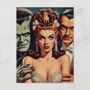 griezelige horrorkunst briefkaart