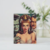 griezelige horrorkunst briefkaart (Staand voorkant)