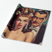 griezelige horrorkunst cadeaupapier (Uitgerold)