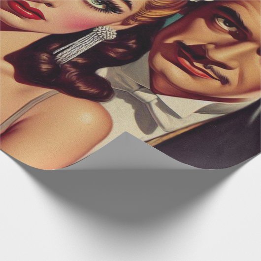  griezelige horrorkunst cadeaupapier (Hoek)